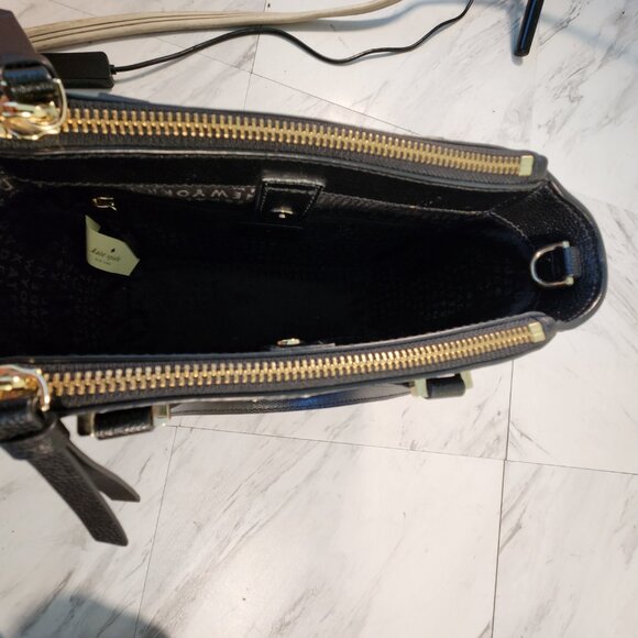 Like New Kate Spade Patterson Drive Mini Kaona Black Leather Crossbody Bag Purse - Picture 10 of 12